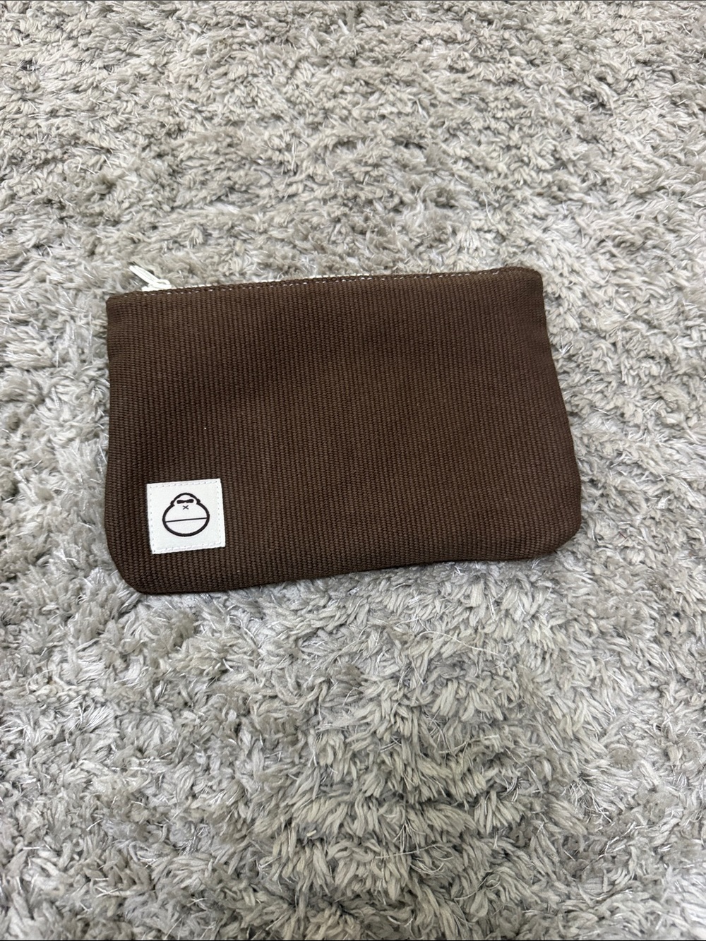 Brown Zip Pouch Small Travel Organizer